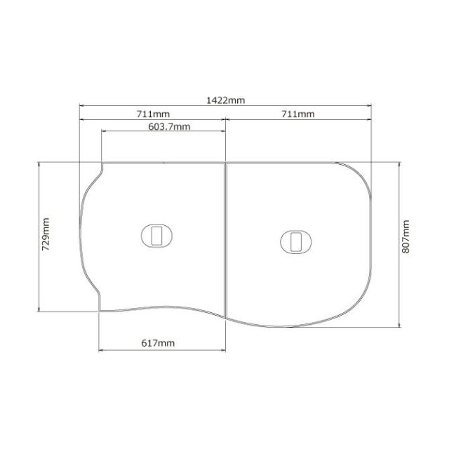 ノーリツ　断熱ふろふた （ FD-SRB1685BLT-WH / SB KGW ）　【品番：KGWSH11】