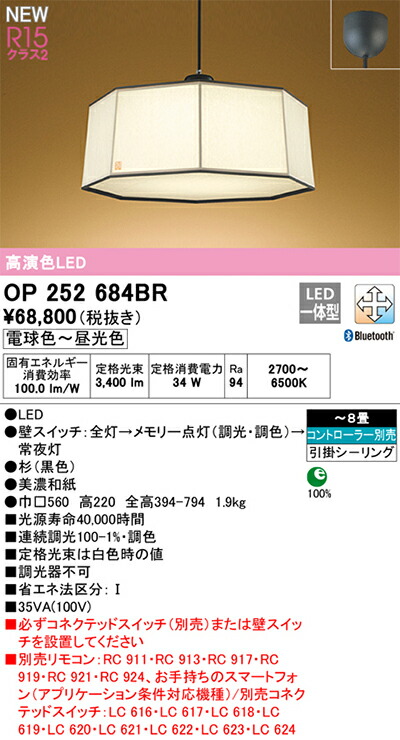 オーデリック　和風照明 ペンダントライト　【品番：OP 252 684BR】_1