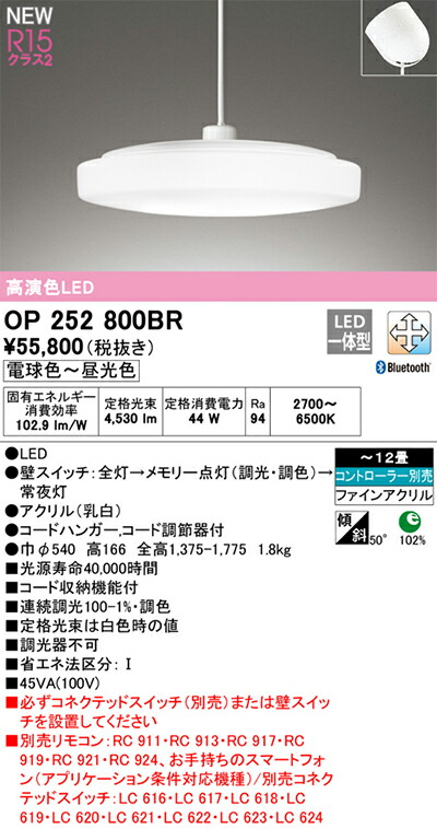 オーデリック　ペンダントライト　【品番：OP 252 800BR】_1