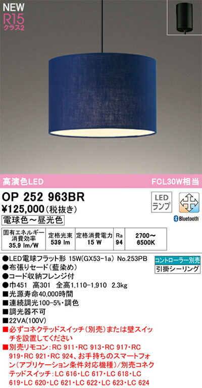 オーデリック　ペンダントライト　【品番：OP 252 963BR】_1