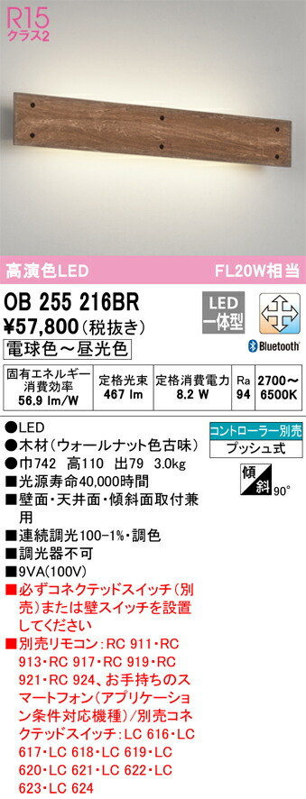 オーデリック　ブラケットライト　【品番：OB 255 216BR】_1