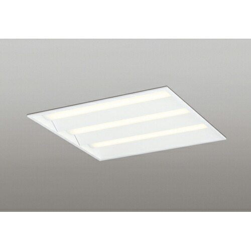 オーデリック　ベースライト LED-SQUARE FHP 45W×3灯 埋込型 600 ルーバー無 非調光 電球色　【品番：XD 466 017P1E】