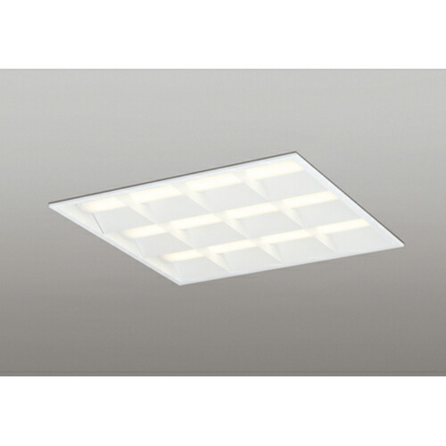 オーデリック　ベースライト LED-SQUARE FHP 45W×3灯 埋込型 600 ルーバー付 非調光 電球色　【品番：XD 466 029P1E】
