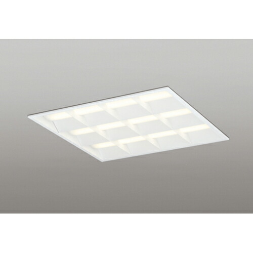 オーデリック　ベースライト LED-SQUARE FHP 45W×3灯 埋込型 600 ルーバー付 LC調光 電球色　【品番：XD 466 030P1E】