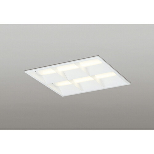 オーデリック　ベースライト LED-SQUARE FHP 32W×4灯 埋込型 450 ルーバー付 非調光 電球色　【品番：XD 466 031P2E】
