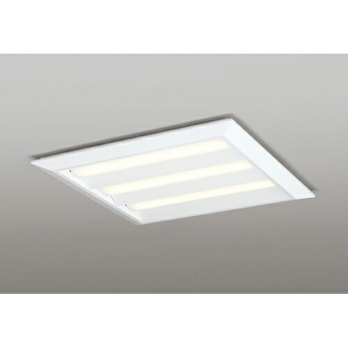 オーデリック　ベースライト LED-SQUARE FHP 45W×3灯 埋込穴680 直付/埋込兼用型 ルーバー無 非調光 電球色　【品番：XL 501 014P1E】