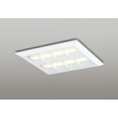 オーデリック　ベースライト LED-SQUARE FHP 32W×4灯 埋込穴500 直付/埋込兼用型 ルーバー付 非調光 電球色　【品番：XL 501 054P2E】