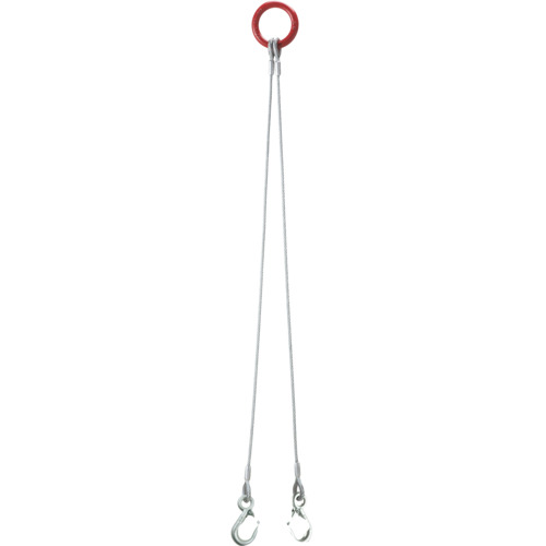 オーエッチ工業　ＯＨ　２点吊りワイヤースリング　スリムフック付　１２ｍｍ×１．５ｍ　【品番：2W12-15S】