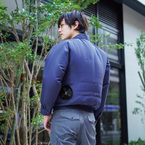 岡潮　空調長袖ブルゾン（ウェアのみ）　２０１０１　ネイビー４Ｌ　【品番：20101-4L】_2