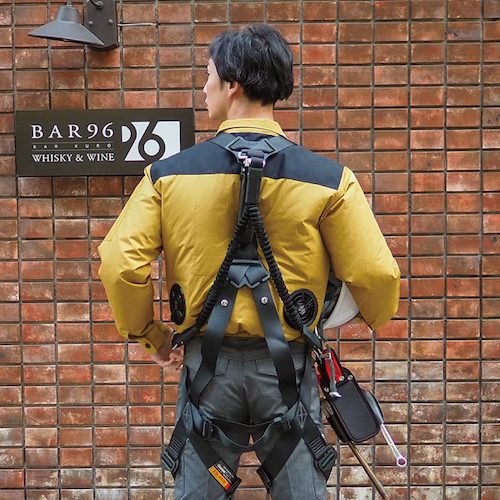 岡潮　空調長袖ブルゾン（ウェアのみ）日本製生地使用　２０１２４　ゴールド×ブラックＬＬ　【品番：20124-LL】_5