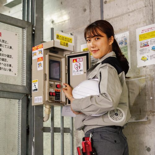 岡潮　空調長袖ブルゾン（ウェアのみ）日本製生地使用　２０１２５　ライトグレー×ブラックＳ　【品番：20125-S】_4
