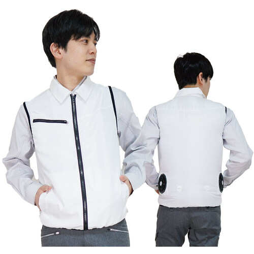 岡潮 冷却ベスト 空調ベスト(ウェアのみ) 20200 ホワイト4L 【品番:20200-4L】