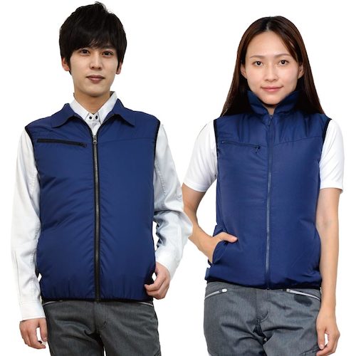 岡潮　空調ベスト（ウェアのみ）　２０２０１　ネイビー４Ｌ　【品番：20201N-4L】