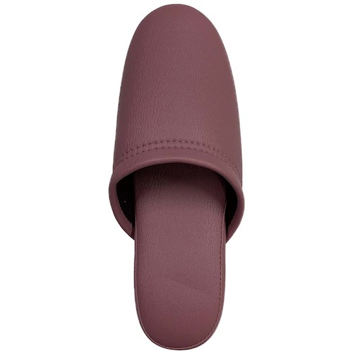 オーミケンシ　抗菌レザー調スリッパ　前閉じ　ライラック　ライラック（名入れ可能）　【品番：10835507】