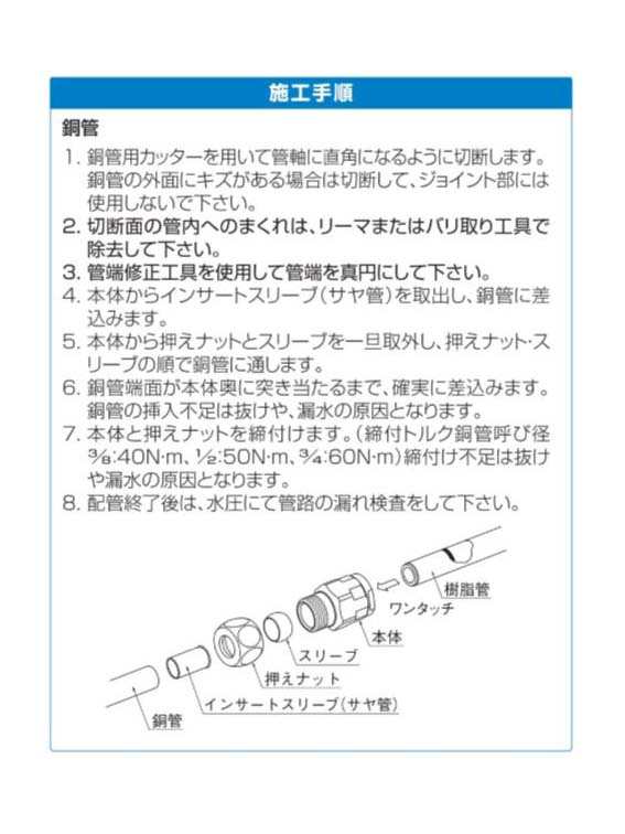 オンダ製作所ダブルロックジョイント WJ35型 銅管変換アダプター 共用