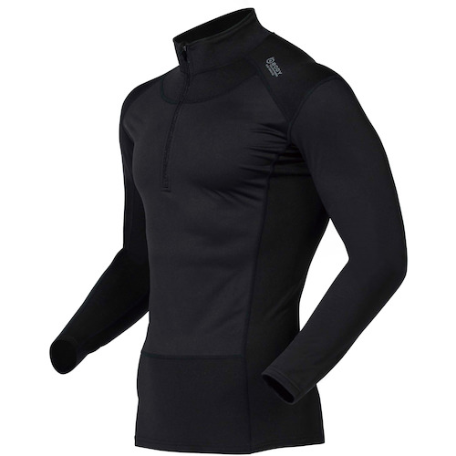 おたふく手袋　防風ハーフジップ　ハイネックシャツ　ウインドスマッシュ　３　【品番：JW-197-M】