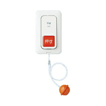 パナソニック　埋込プルスイッチ付押釦スイッチ（ON保持・微少電流対応形）（パイロットランプ・防沫形プレート・リード線付）　【品番：WS66772】
