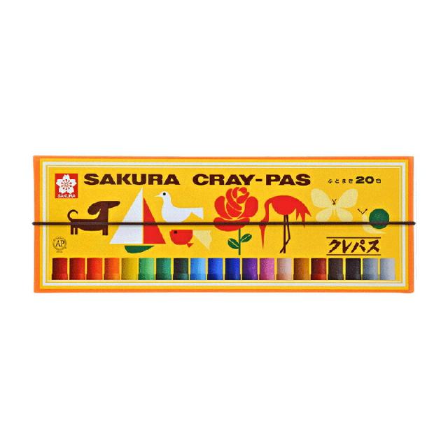 【メール便対応】サクラクレパス　クレパス太巻20色　【品番：LP20R】