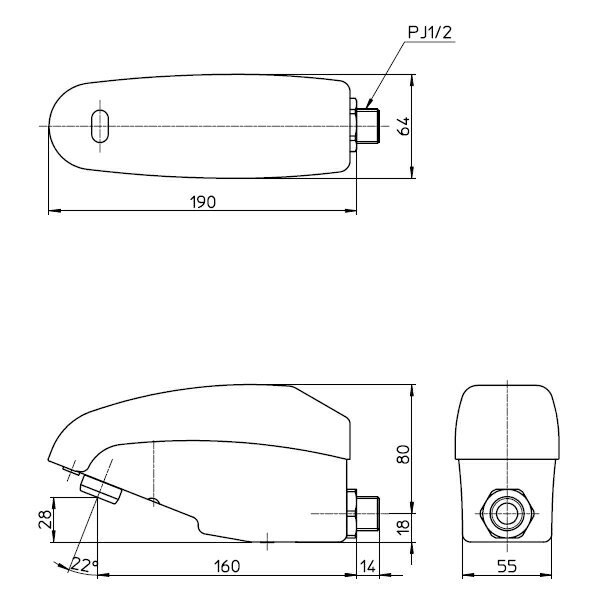 SANEI　自動横水栓　一般地用　【品番：EY10DC-13】