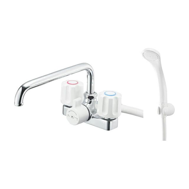 SANEI　ツーバルブデッキシャワー混合栓（共用形）　【品番：SK71-W-13】