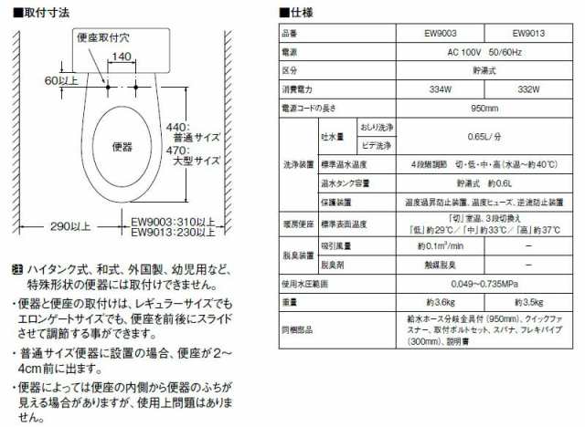 SANEI 温水洗浄便座“シャワンザ”（脱臭機能なし） パステルアイボリー ...