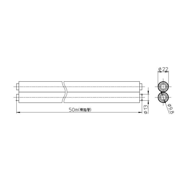 SANEI　保温材付ペア樹脂管　【品番：T421R-862-10A】 その他建築・住宅資材