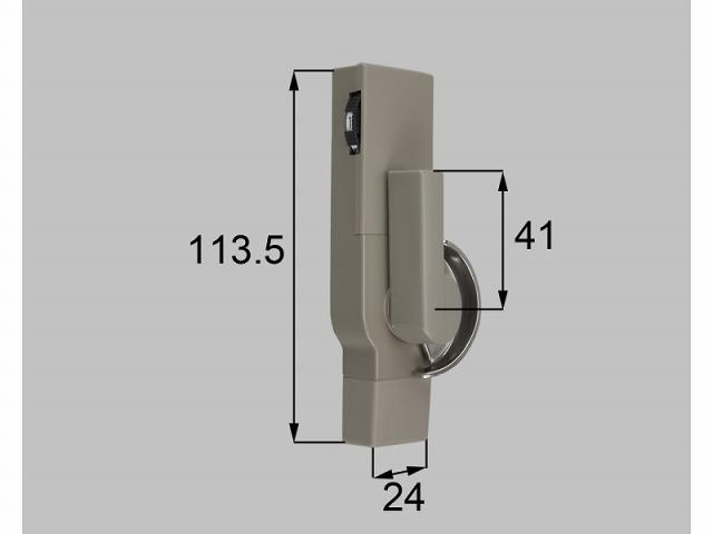 LIXIL（新日軽）　ダイヤル式クレセント（L）L=41mm　グレー系　【品番：8AKEY81L】 14,815円