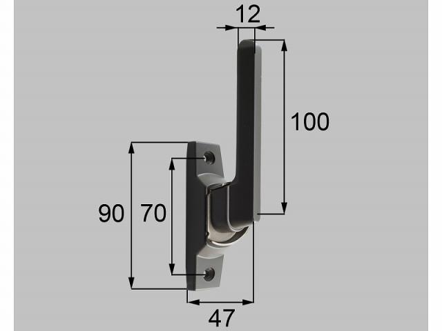 LIXIL（新日軽）　らんま用ハンドル錠（L）　こはく　【品番：C8ATL284L】