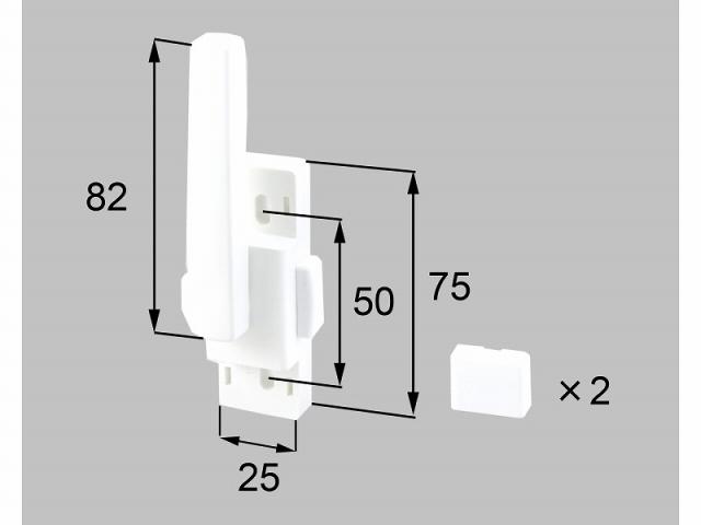 LIXIL（新日軽）　クレセント（R）　ホワイト　【品番：HAKEY62R】
