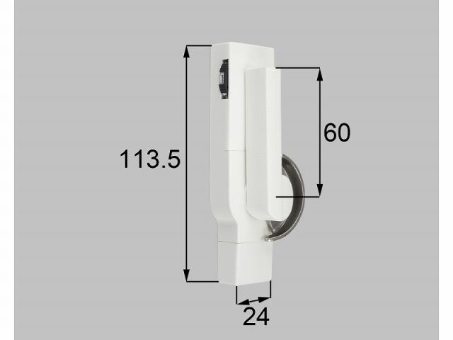 LIXIL（新日軽）　ダイヤル式クレセント（L）L=60mm　ホワイト　【品番：HAKEY82L】 14,761円