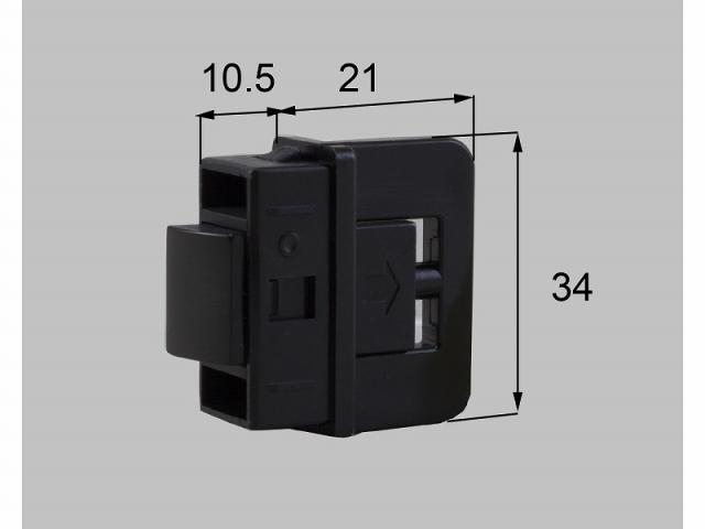LIXIL（新日軽）　引手 （網戸ストッパー）　ブラック系　【品番：S8KH187】