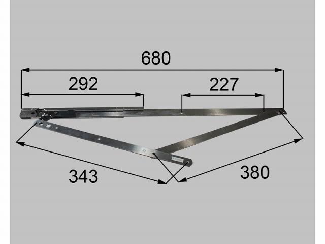 LIXIL（新日軽）　辷出しステー（L）　シルバー　【品番：A8AR1053L】