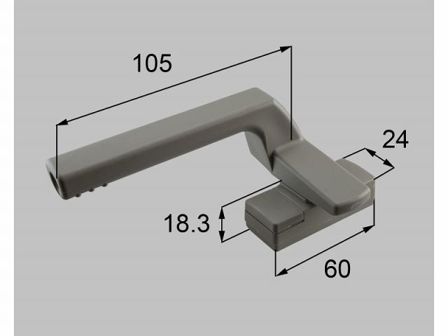 LIXIL（新日軽）　カムラッチハンドルセット（L）　ステンカラー　【品番：E8SK1468L】
