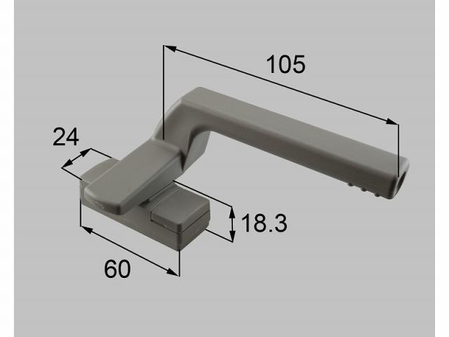 LIXIL（新日軽）　カムラッチハンドルセット（R）　ステンカラー　【品番：E8SK1468R】 7,199円