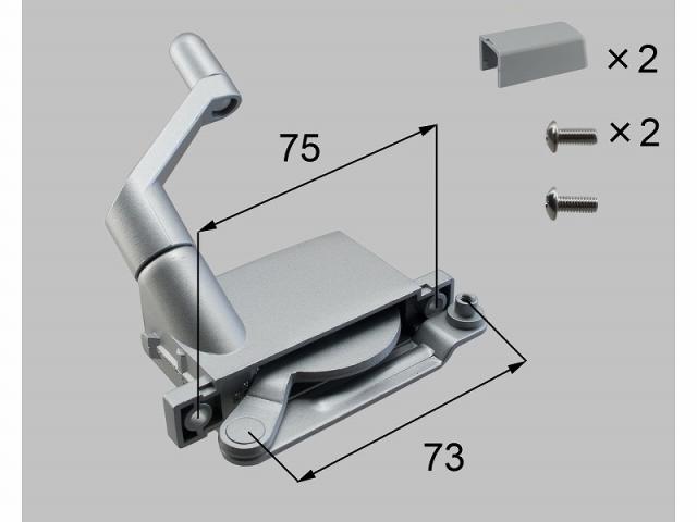 LIXIL（新日軽）　ルーバー用オペレーターハンドルセット（R）　シルバー　【品番：A8NKH34RD】 15,322円