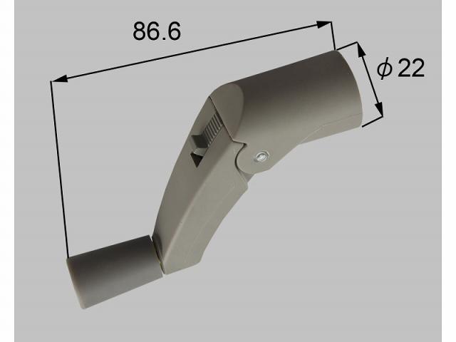 【メール便対応】LIXIL（新日軽）　樹脂製中折れ式ハンドル（40mm仕様）　ステンカラー　【品番：E8KH1157】