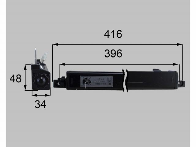 LIXIL（新日軽）　電動オーニング駆動ユニット（R）　ブラック系　【品番：SYPT114RS01】