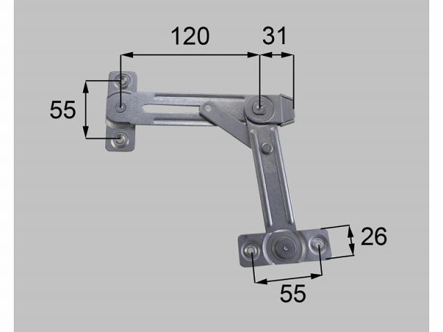 LIXIL（新日軽）　あおり止め（R）　シルバー　【品番：SVD14RS01】