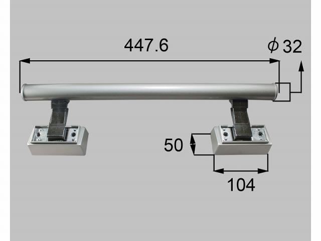 LIXIL（新日軽）　室内側ハンドル（D.T.60/68.5用）　シルバー　【品番：A8DL1819】