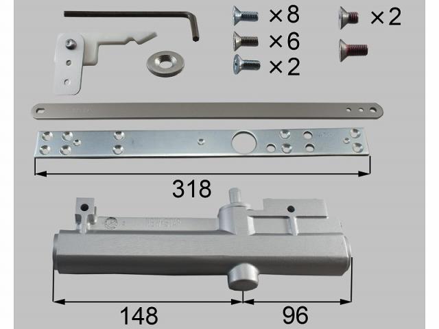 LIXIL（新日軽） ドアクローザー本体（L） しろがね色 【品番：S8DC103AL】