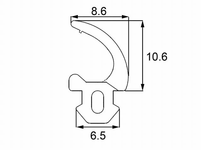 LIXIL（新日軽）　子扉WS 召合部用　ブラック系　【品番：S8WS1085A】