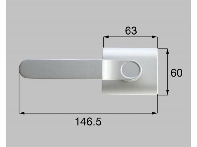 LIXIL（新日軽）　NA型錠外部化粧座ハンドルセット受側（両開き）　ステンカラー　【品番：E8AAB0341】