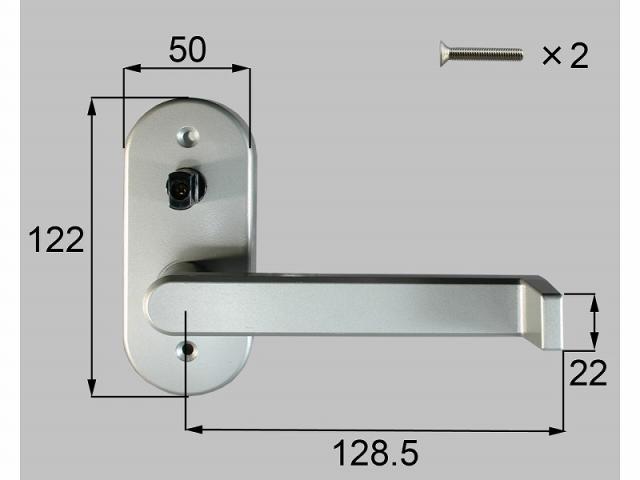 LIXIL（新日軽）　NB型錠内部化粧座アームセット掛側（片開き・両開き用）　ステンカラー　【品番：E8AAB1355】
