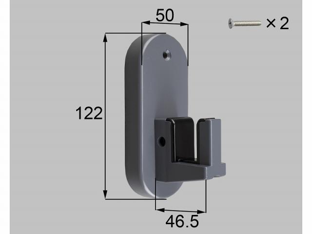 LIXIL（新日軽）　NB型錠内部化粧座アーム受セット（両開き用）　ファイングレー　【品番：F8DL1366】