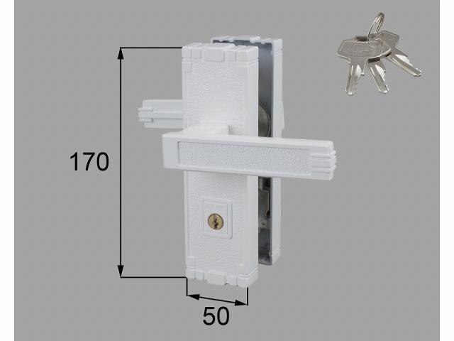 LIXIL（新日軽）　G型錠掛け側セット（両開き用）　ホワイト　【品番：H8AAB0134】