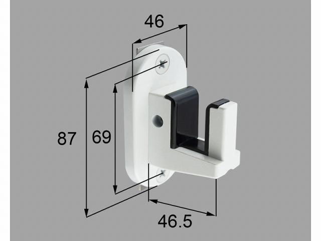 LIXIL（新日軽）　NB・NC・ND・NE型錠アーム受セット（片開き用）　ホワイト　【品番：H8DL1375】