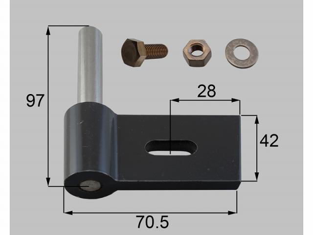 LIXIL（新日軽）　直付調整ヒンジ（上）H：14吊元用持ち送り　ブラック系　【品番：S8AAB0113】