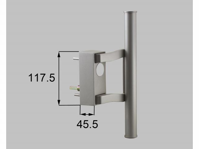 LIXIL（新日軽）　PH・PJ型錠外部化粧座ハンドルセット掛側　シルバー　【品番：FU8AAB1456】