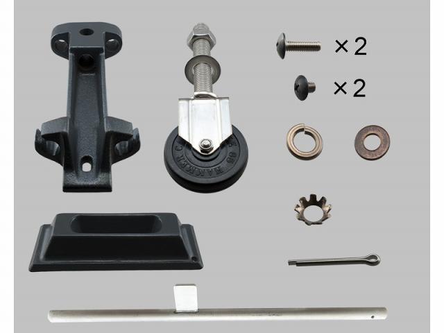 LIXIL（新日軽）　落し錠一体型キャスター　ブラック系　【品番：S8NLC43】