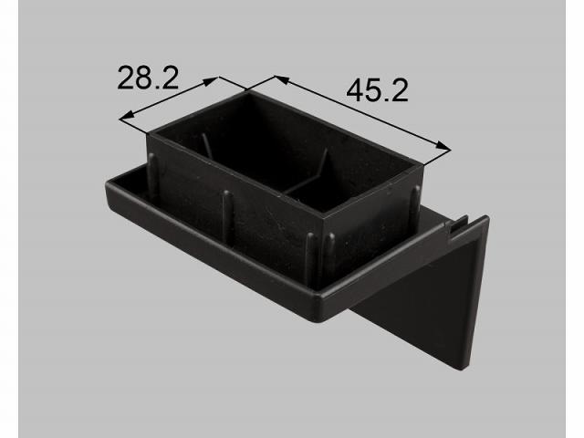 LIXIL（新日軽）　召合せ下部プルバーキャップ（結露受け型） R　ブラック系　【品番：SVQT447RS01】